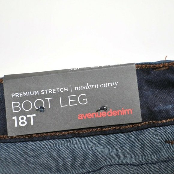 Buy 2 Get 1 Free Avenue Denim Boot Leg Jeans 18T - Picture 4 of 4